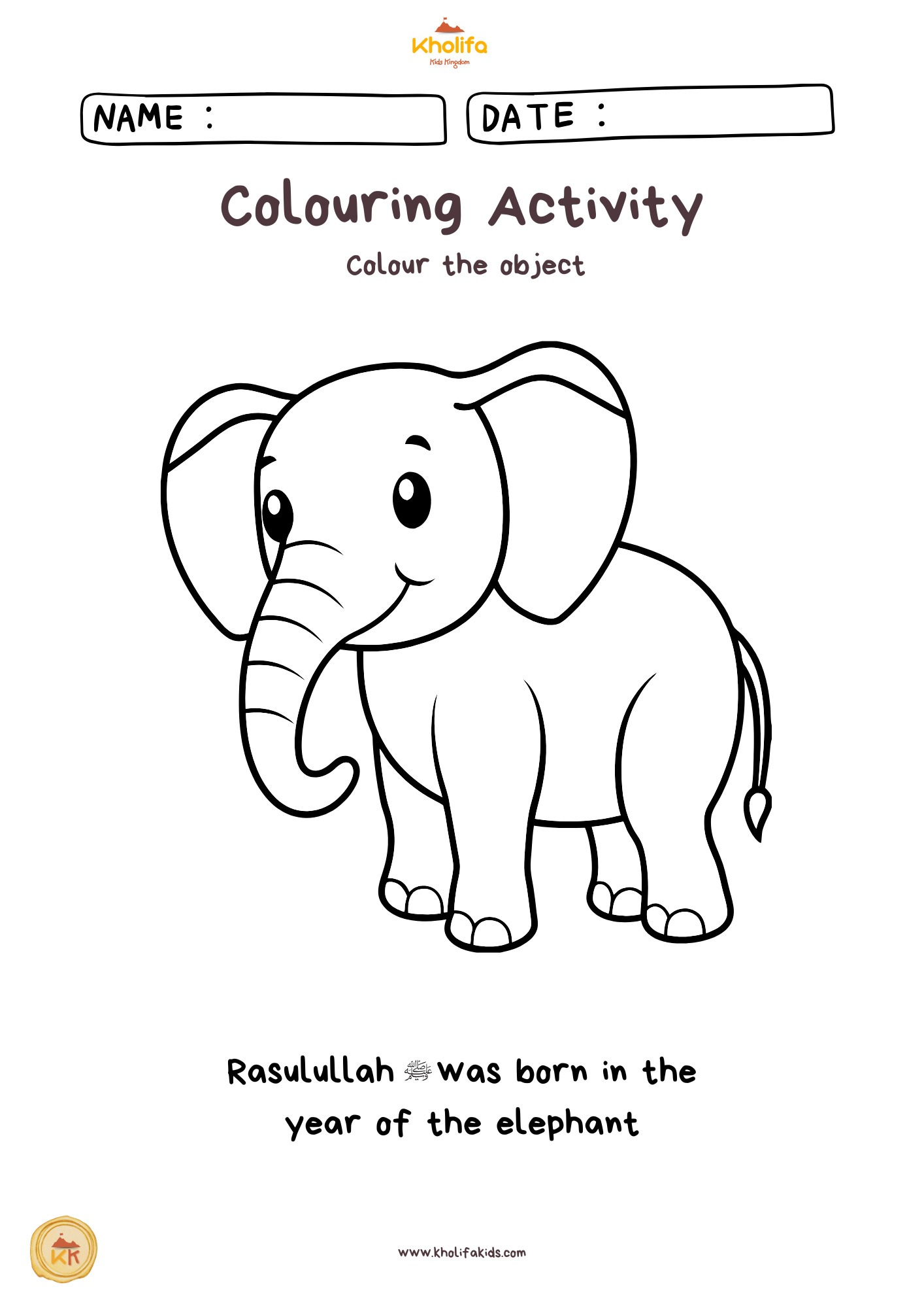 Colouring Activity Printable (7 pages)