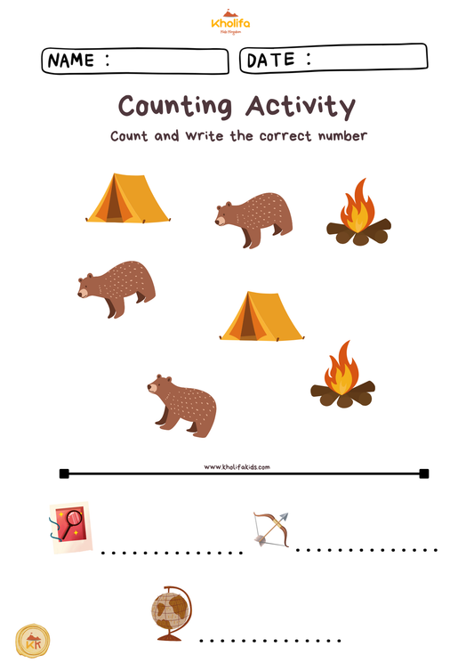 Counting Activity Printable (5 pages/set)