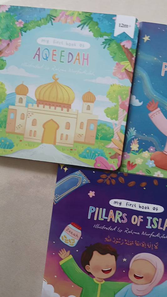 Aqidah Board Books Arabic-English Set of 3